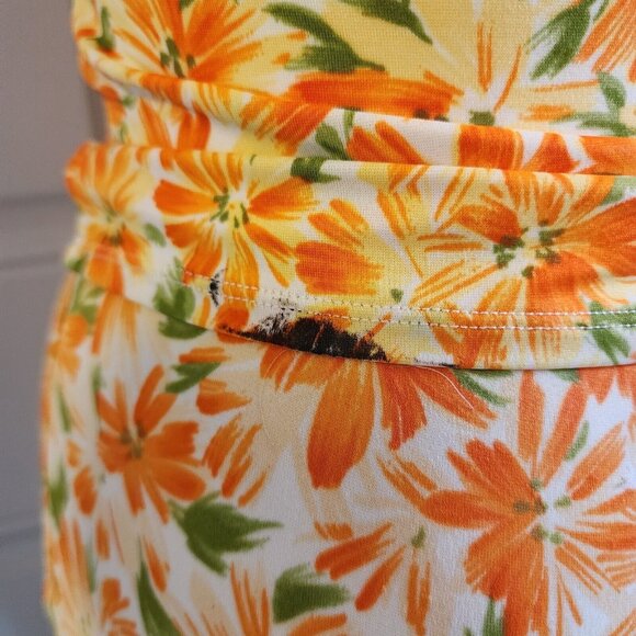 Vtg Catalina 3-Piece Swimsuit Cropped Tank High Waisted Bottoms Coverup Shorts L - Picture 6 of 16